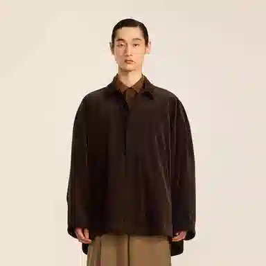 速写 街头纽扣复古灯芯绒潮流休闲长袖夹克 男款