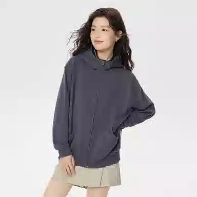 佐丹奴 宽松连帽开衫外套卫衣 女款