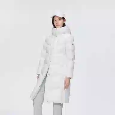 波司登 中长款连帽简约宽松保暖羽绒服 女款