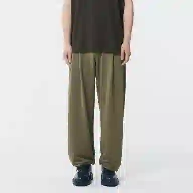 速写 简约宽松束脚休闲长裤 男女同款