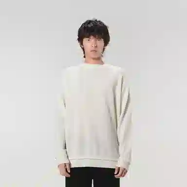 速写 长袖套头宽松圆领毛衣 男女同款