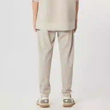 速写 纯色松紧束脚宽松休闲裤 男女同款