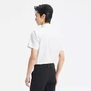 利郎 免烫易打理商务休闲纯色简约百搭莱赛尔夏季短袖衬衫 男款