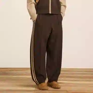 速写 宽松侧边织带运动束脚休闲裤 男