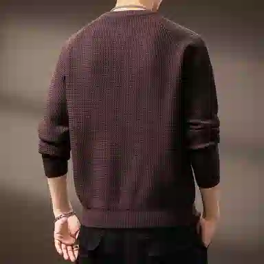 贵色 美式复古圆领套头针织衫 男女同款