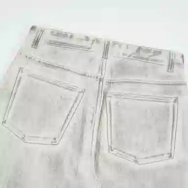 童先森 美式脏染宽松个性百搭牛仔裤 男款