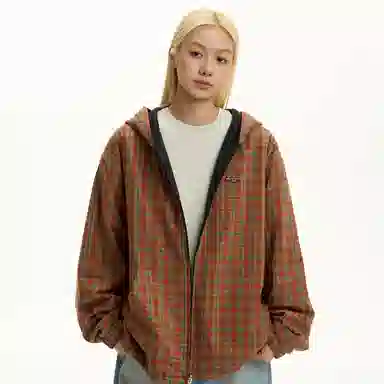 TGNS Vintage Reversible Plaid Hoodie
