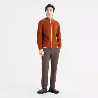 利郎 半高领时尚百搭开衫毛衫秋季有型毛衣 男款