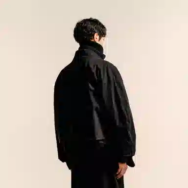 速写 拼接短款立领拉链长袖羽绒服 男款