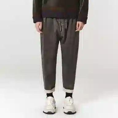 速写 系带渐变休闲长裤 男女同款