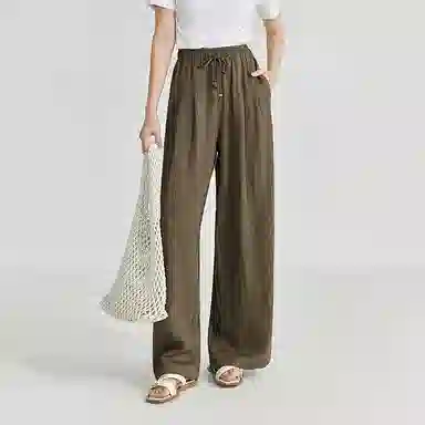 茵曼 中腰宽松直筒休闲裤 女款