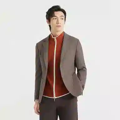 利郎 休闲百搭绵羊毛混纺商务西服简约通勤长袖西装 男款