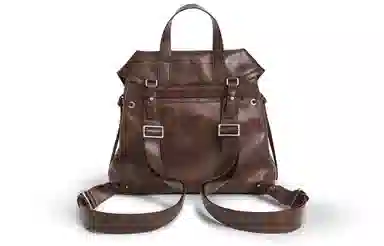 CHARLES&KEITH Knot PU Backpack Medium Coffee Black