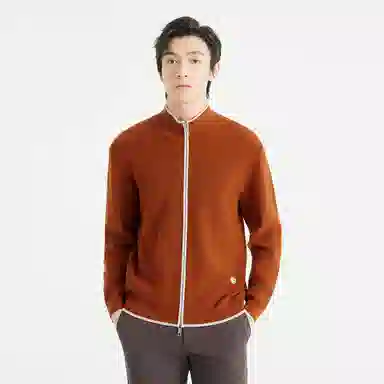利郎 半高领时尚百搭开衫毛衫秋季有型毛衣 男款