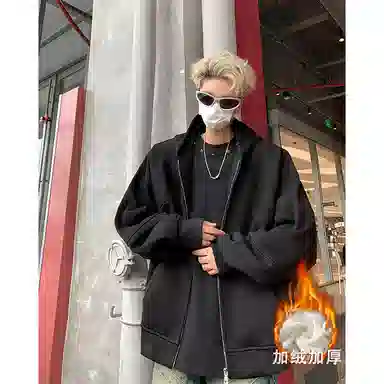 金盾 百搭高街连帽潮流卫衣 男款