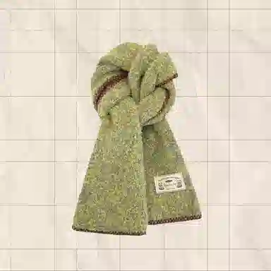 恩僾德 高级氛围感软糯缝边针织加厚保暖显白 聚酯纤维 绒线围巾 男女同款情侣款