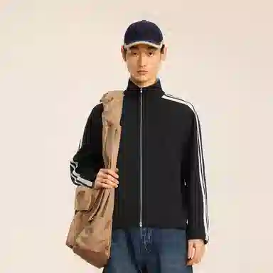 速写 宽松潮流休闲长袖立领拉链卫衣 男款