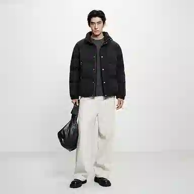 PEACEBIRD MEN Black Gold Down Jacket