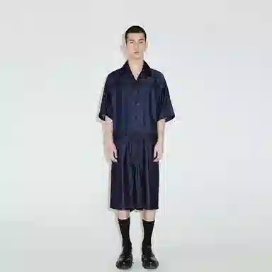 速写 拼接短袖休闲连体衣 男女同款