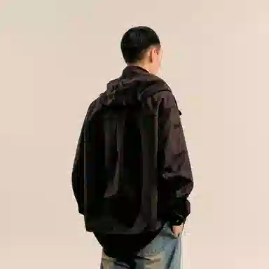 速写 舒适宽松连帽拉链长袖卫衣 男款