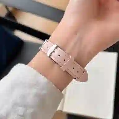 老佳 苹果适用 手表表带 牛皮材质 镶钻金属拼皮表带男女通用