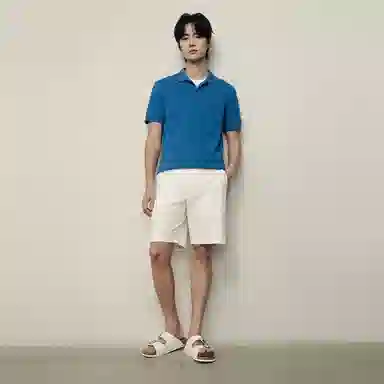 佐丹奴 韩国系列弹力棉纯色中腰梭织休闲短裤 男款