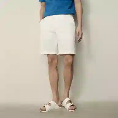 佐丹奴 韩国系列弹力棉纯色中腰梭织休闲短裤 男款