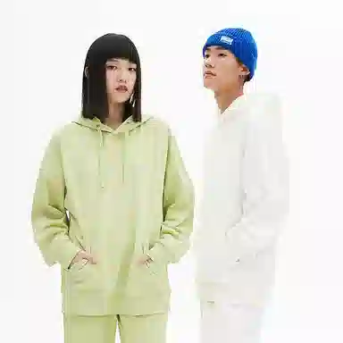 美特斯邦威 国潮纯色休闲宽松连帽卫衣 男女同款