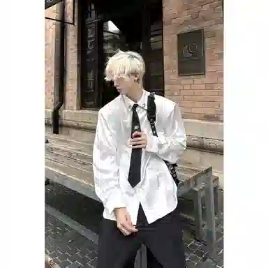 DESATURATE Metal Collar Shirt Long Sleeve