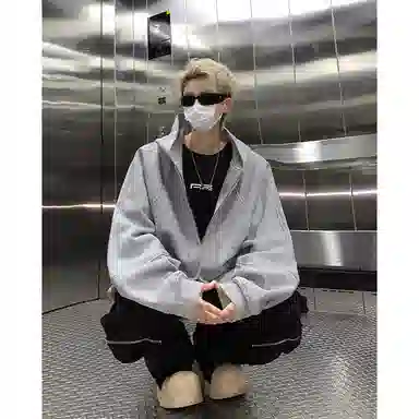 金盾 百搭高街连帽潮流卫衣 男款