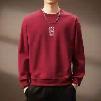 贵色 港风国潮隶书中国龙刺绣潮牌百搭舒适柔软休闲日常出行游玩穿搭长袖卫衣 男女同款