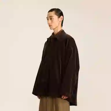 速写 街头纽扣复古灯芯绒潮流休闲长袖夹克 男款