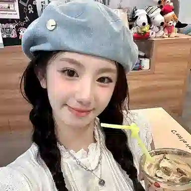 恩僾德 纽扣牛仔高颜值韩版小众设计显脸小云朵大头围 聚酯纤维 贝雷帽 男女同款情侣款