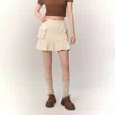 CHUU Elastic Waist Pleated Skirt 2024 Summer