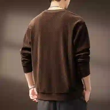 贵色 潮牌复古风重磅长袖时尚百搭刺绣设计感休闲圆领套头卫衣 男女同款