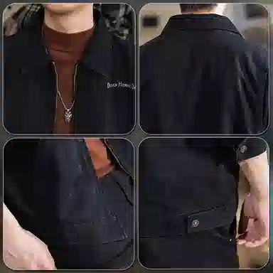 遨宇 美式复古户外宽松潮牌痞帅休闲翻领夹克 男女同款