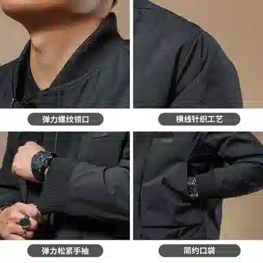 季言 宽松工装短款棉服 男款