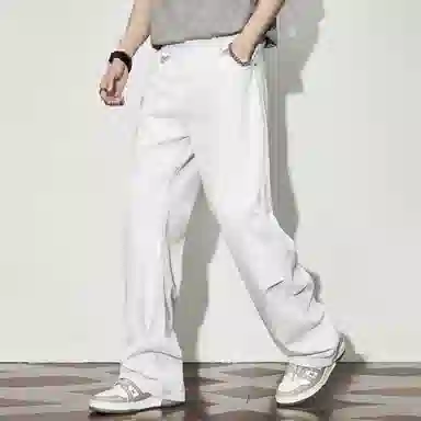 童先森 夏季高级感宽松中腰长裤休闲裤 男款