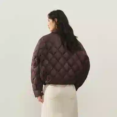 太平鸟 小葫芦简约轻薄宽松白鸭绒外套羽绒服 女款