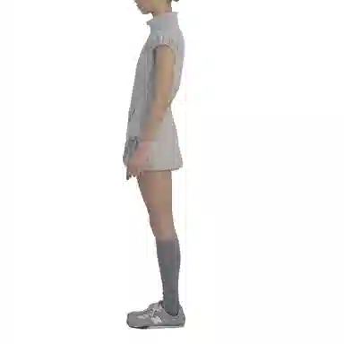 SCULPTOR Cargo Zip-Up Dress Ice Gray