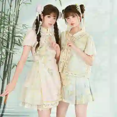 森女部落 原创新中式提花泡泡袖上衣衬衫 女款