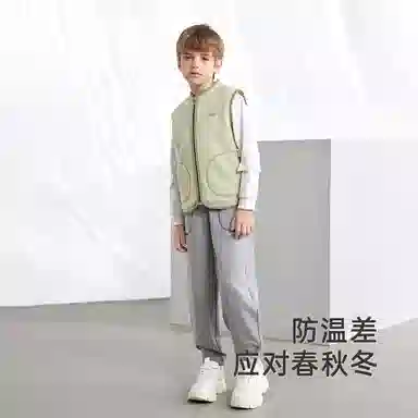 英氏 舒适洋气纯色百搭马甲中小童