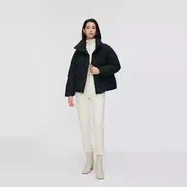 波司登 鹅绒立领短款厚款纯色面包服羽绒服 女款