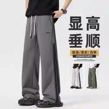 童先森 美式潮牌宽松舒适运动直筒休闲裤 男款
