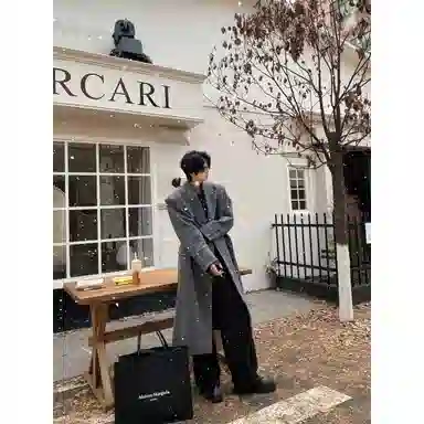 DESATURATE Deconstructed Wool Coat