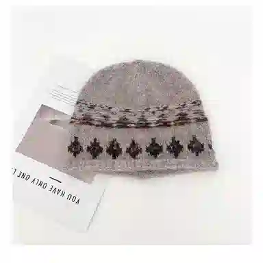 恩僾德 百搭高颜值显脸小时尚保暖氛围感 聚酯纤维 绒线帽 男女同款情侣款