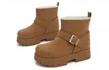 CHARLES&KEITH Suede Platform Ankle Boots