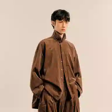 速写 街头纽扣复古灯芯绒潮流休闲长袖夹克 男款