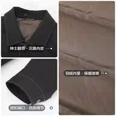 古鲨 休闲通勤百搭翻领羽绒服 男款