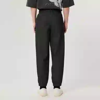 速写 牛仔拼接束脚针织休闲裤 男女同款